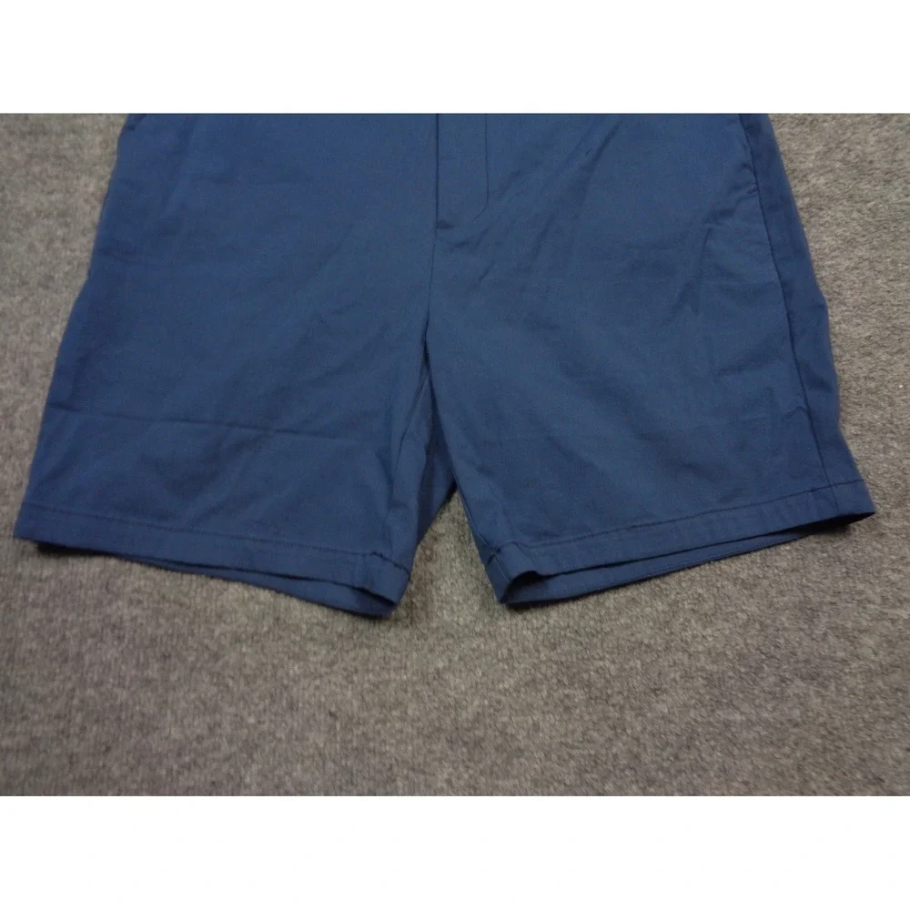 Ash & Erie Shorts Men 34 Blue Chino Flat Front Stretch Twill Golf Drawstring